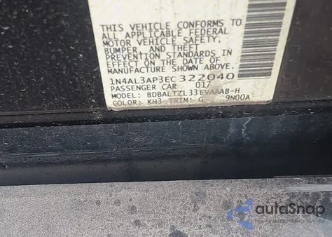 2014 Nissan Altima 2.5 Sv z USA, uszkodzony, nr VIN 1N4AL3AP3EC322040